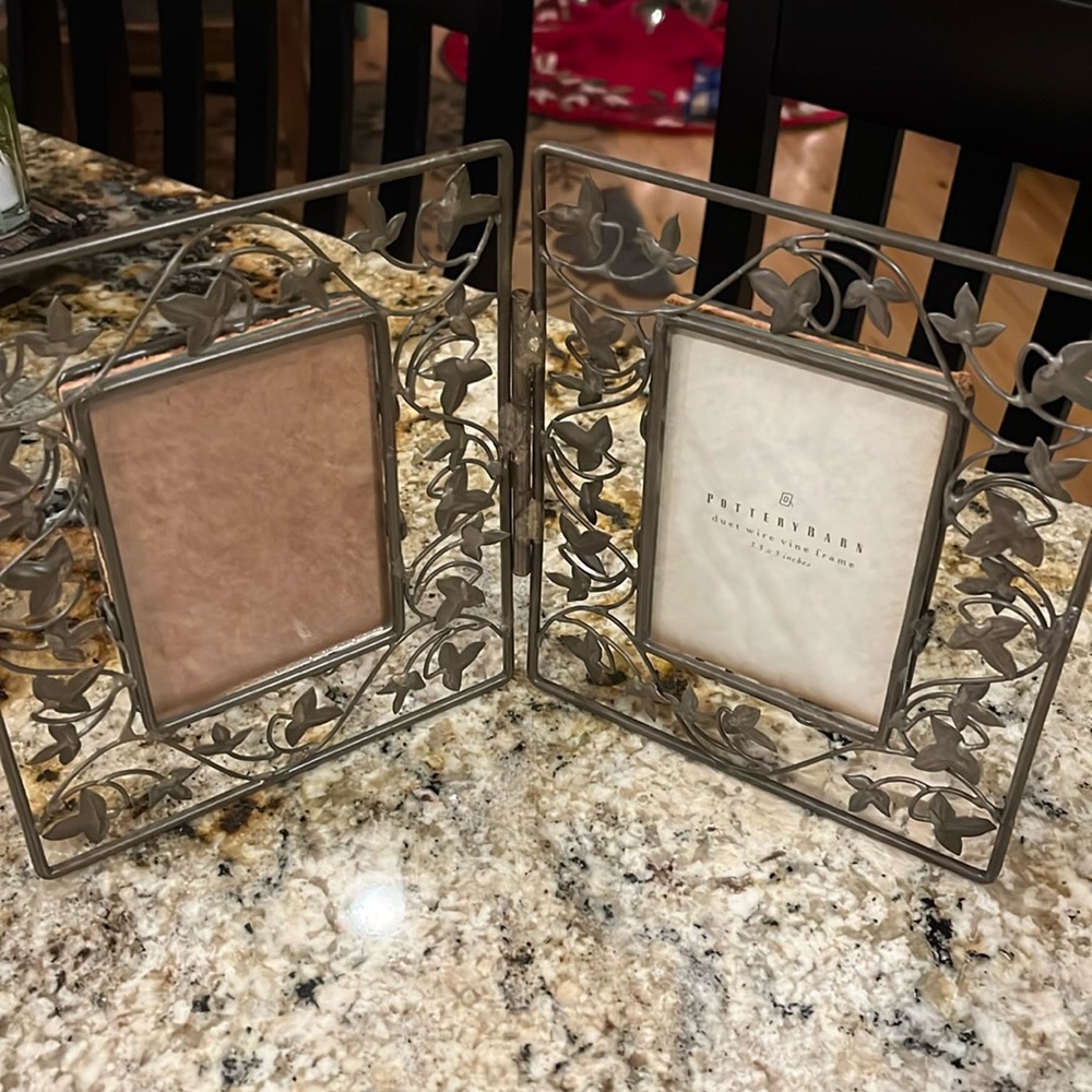 Pottery Barn double frame, metal